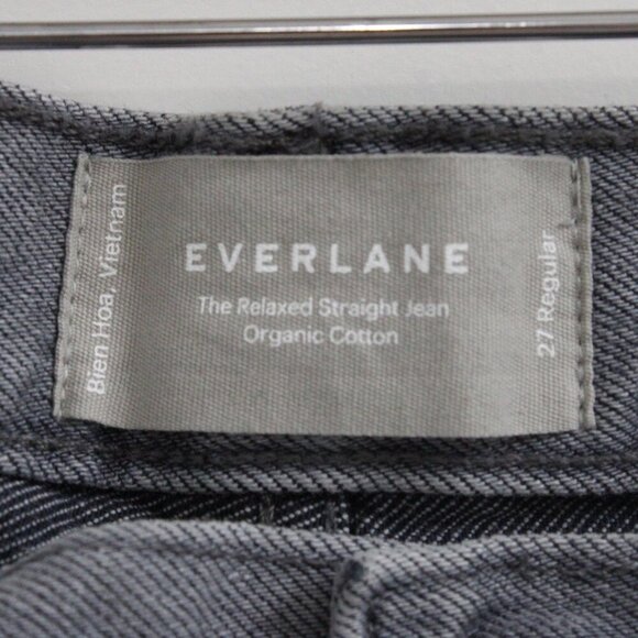 Everlane Relaxed Straight Gray Jeans Size 27 High Rise - Picture 2 of 3